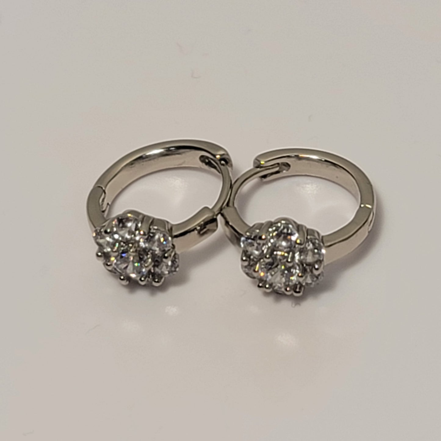 CLUSTER SHINE SILVER EARRINGS