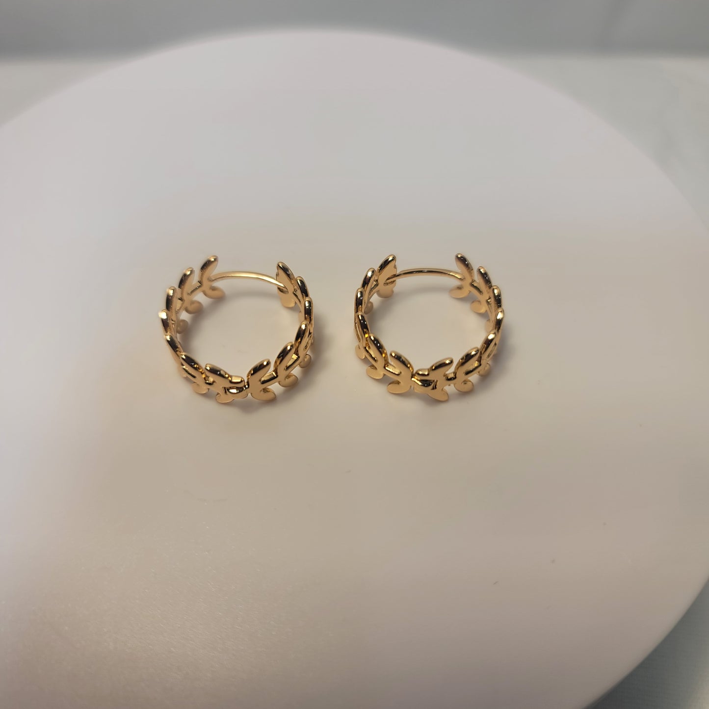 WHISPERING LEAVES HOOPS EARRINGS