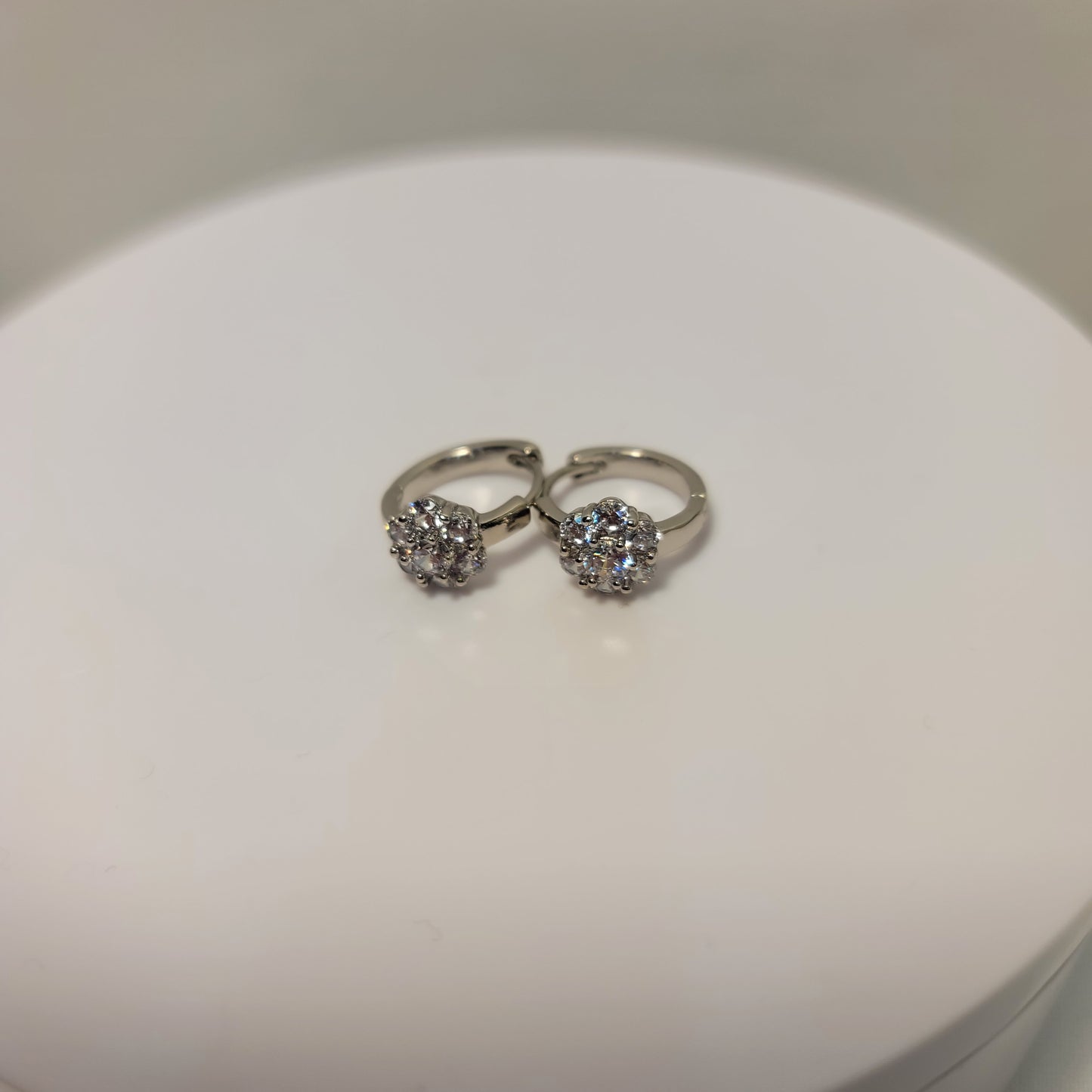 CLUSTER SHINE SILVER EARRINGS
