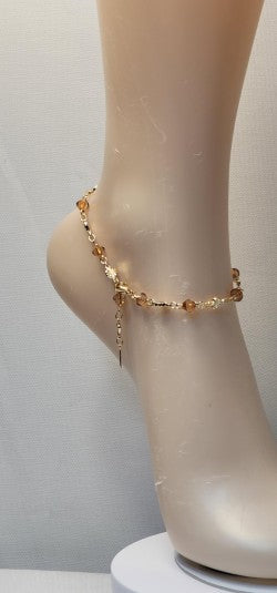 Elegant Rhombus and Heart Shaped  Anklet