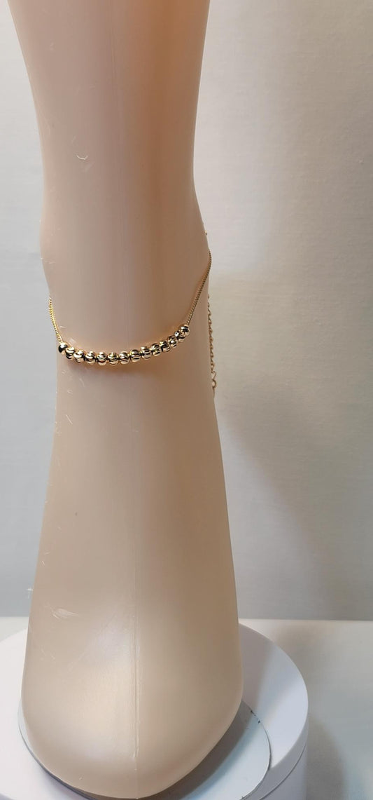 LUSTER SMALL BALL ANKLET 11'' /27.94 cm in Length.